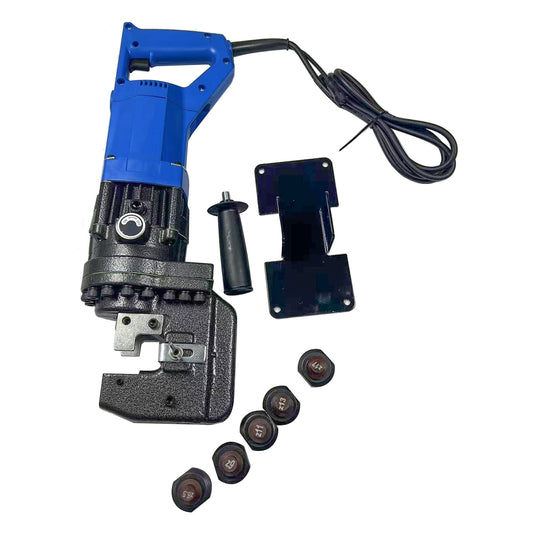 Hydraulic Hole Puncher Electric Knockout Punching Tool 1300W 110V with 5 Dies Φ 1/4” 3/8” 1/2” 11/16” 4/5”